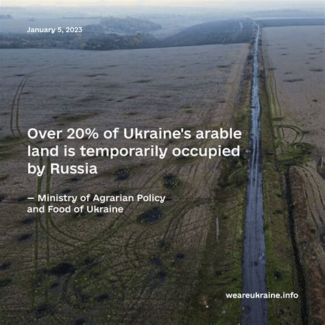 Over 20% of Ukraine's arable land is temporarily occupied by Russia ...