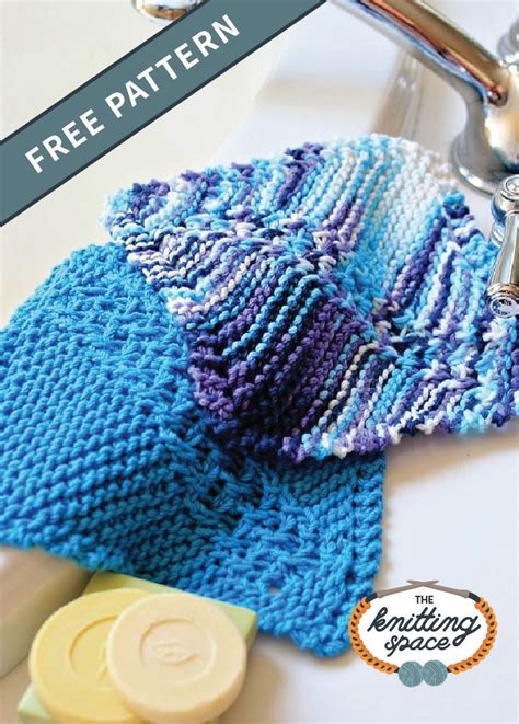 Knit Diagonal Lace Washcloth [FREE Knitting Pattern] in 2021 ...