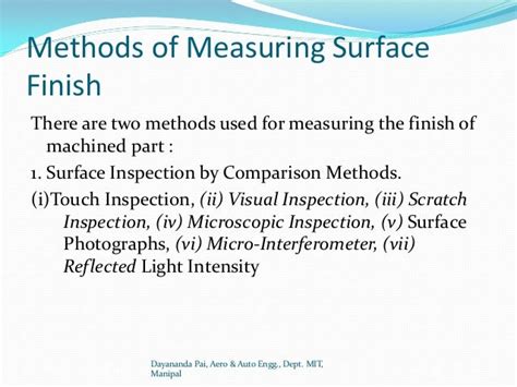 Chapter 7 measurement of surface finish