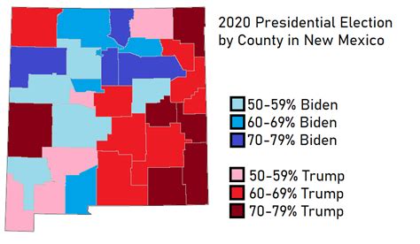 2020 presidential election results by county in New Mexico [OC] : r ...