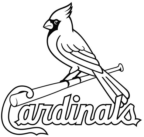 Printable St. Louis Cardinals Coloring Pages Pdf - Coloringfolder.com