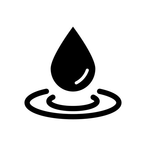 Water Drop Silhouette Icon. Water Droplet and Splash Black Icon. Vector ...