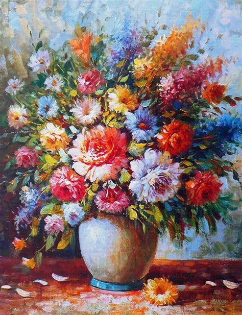 HD wallpaper: photo of flower arrangement in vase oil painting, image ...