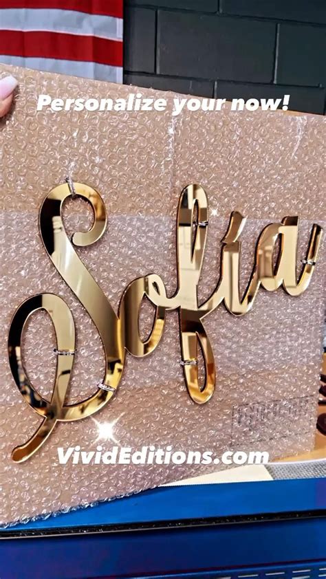 Pin on Personalized Rose Gold, Silver, Gold Mirror Acrylic + Wood Name Signs