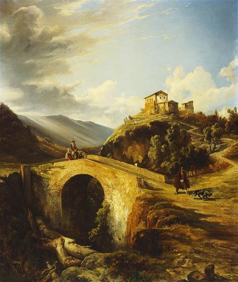 Medieval Landscape Painting by Gonsalvo Carelli