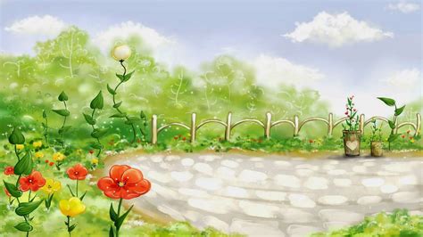 Garden Cartoon Wallpapers - Wallpaper Cave