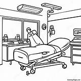 Busy Hospital Emergency Room Coloring Page  Pagescom sketch template