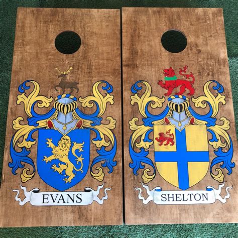 Retro Stained Customized Shelton Family Crest Wedding | Etsy