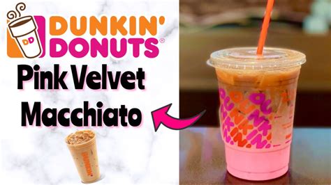 DUNKIN’ PINK VELVET MACCHIATO REVIEW! Trying Dunkin’ Donuts Valentine’s ...