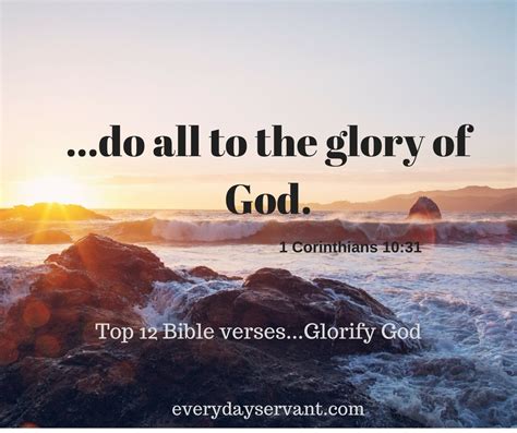 Top 12 Bible Verses-Glorify God - Everyday Servant