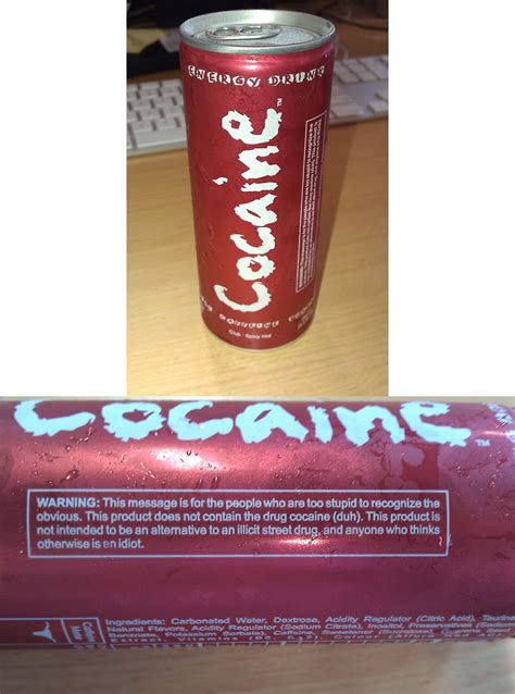 Cocaine energy drink warning - Really funny pictures collection on picshag.com