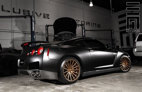 Matte-Black Nissan GT-R on Vossens by Exclusive Motoring — CARiD.com ...