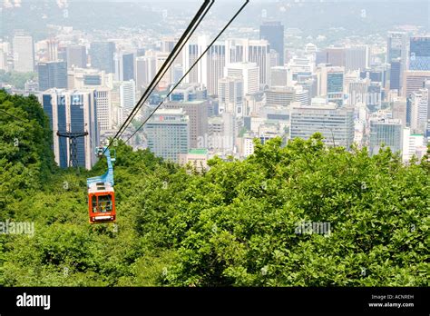 N seoul tower cable car hi-res stock photography and images - Alamy