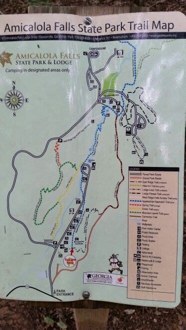 Amicalola Falls map | Amicalola falls, Park falls, Map