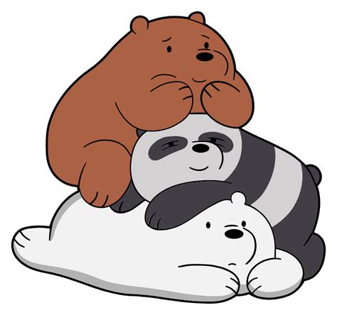 We Bare Bears Christmas Png : We Bear Bears, Polar bear Giant panda Grizzly bear Cartoon ...