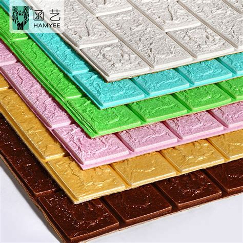 Factory Supply Self Adhesive Wall Stickers Home Decor PE Foam Brick ...