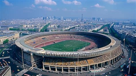 Premium Photo | Aerial view of a football stadium in Paris France Europe