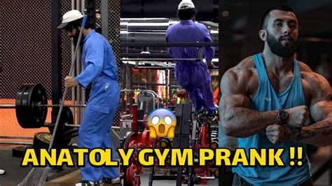 Anatoly GYM Prank 🔥 wow ANATOLY is strong man 😱can i clean here 😂 part 3 - YouTube