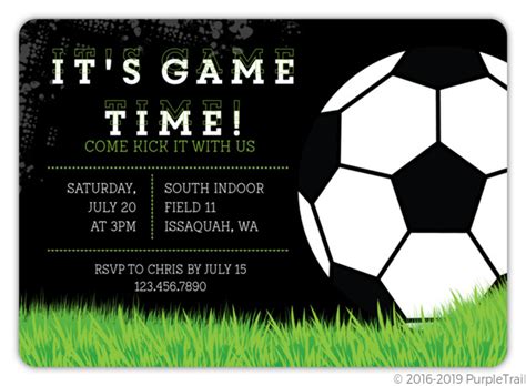 Game Time Soccer Party Invitation | Sports Invitations