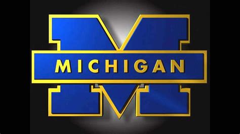 Download Michigan Logo On A Black Background Wallpaper | Wallpapers.com