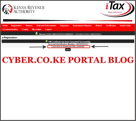 How To Download KRA PIN Certificate PDF Format Using iTax Portal