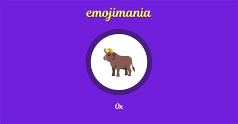 🐂 Ox emoji Copy & Paste - Emojimania