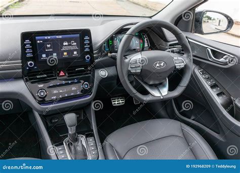 Hyundai-IONIQ 2020 Interior Editorial Stock Image - Image of auto ...