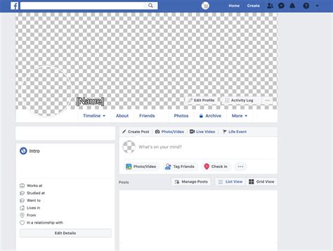 Facebook Profile Template 2023