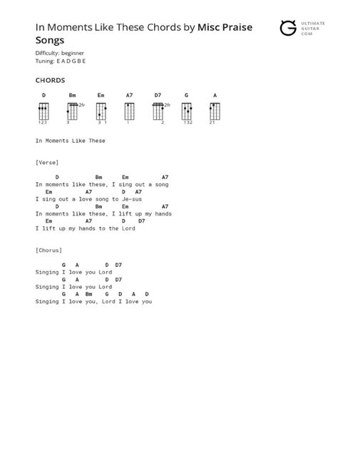 In Moments Like These Chords | PDF