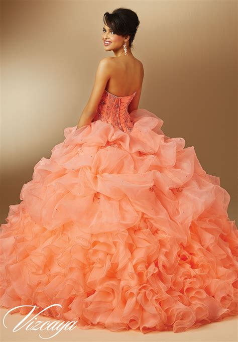 Coral Quinceanera Dress by Vizcaya Morilee designed by Madeline Gardner ...