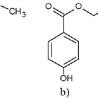 Molecular structure a) methylparaben and b) propylparaben. | Download Scientific Diagram