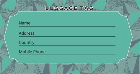 10+ Luggage Tag psd template free | shop fresh