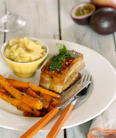 Twice Cooked Pork Belly with Passionfruit Carrots | RESCU