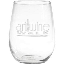 Marketing Stemless White Wine Glasses (15 Oz., 4.375" x 2.5" Dia ...