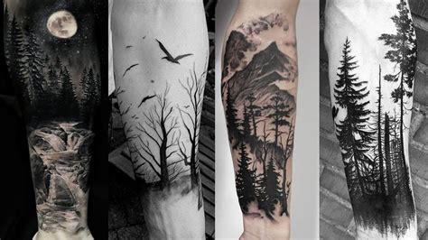 Men Forest Tattoos Sleeve Design | Forest Arm Tattoo Sleeve Design | Most Attractive Forest ...