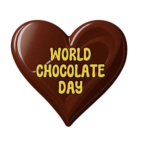 World Chocolate Day, International Chocolate Day, National Chocolate Day text typography ...