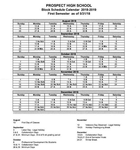 A/B Calendar – About Us – Prospect High School