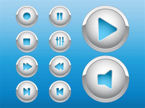 Music Control Buttons Vector Art & Graphics | freevector.com