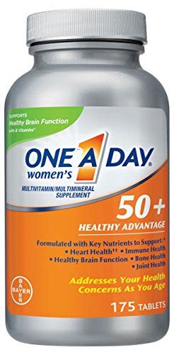 One A Day Women's 50+ Healthy Advantage Multivitamin Multimineral Supplement Tablets, 175 Count ...