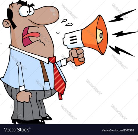 Boss yelling cartoon Royalty Free Vector Image