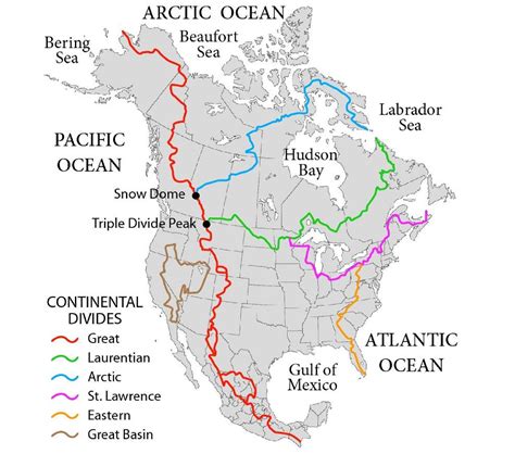 Drainage basins of North America | margarettrias.org