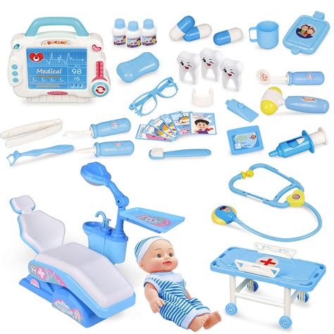 Fun Little Toys Kids Doctor Kit Pretend Play Dentist Medical Kit ...