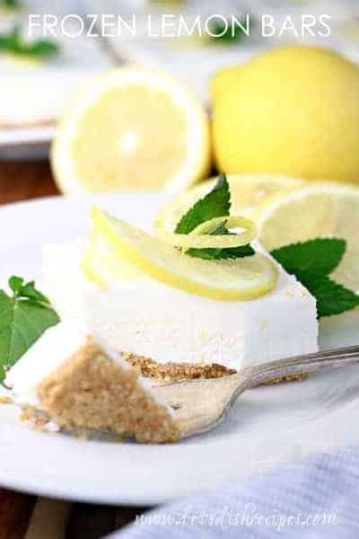 Frozen Lemon Bars | Let's Dish Recipes