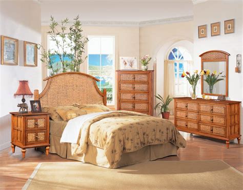 Charming Bedroom Decoration with Bamboo Design | Wicker bedroom sets, Wicker bedroom, Wicker ...