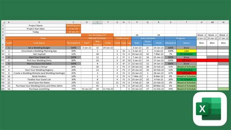 Project Planning Excel Template