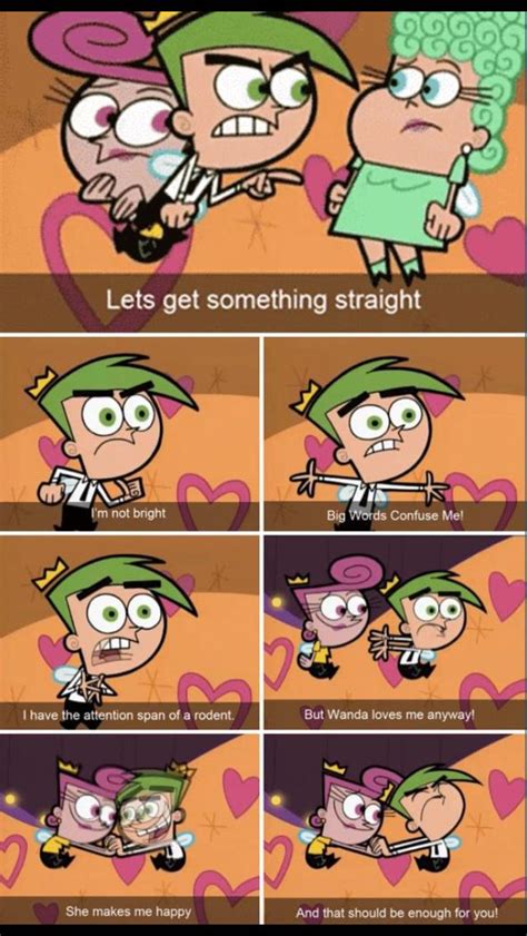 Cosmo and Wanda | Memes românticos engraçados, Padrinhos magicos, Memes ...