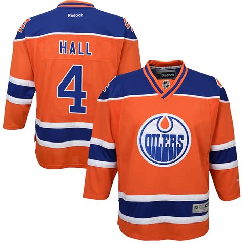 Youth Edmonton Oilers Taylor Hall Reebok Orange Alternate Premier Jersey