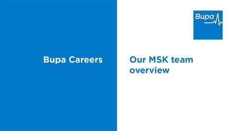 Bupa Careers | MSK Overview - YouTube