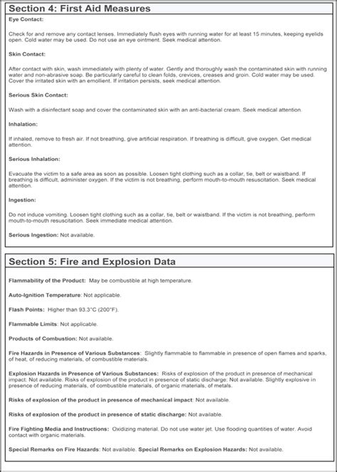 Material Safety Data Sheet (MSDS) - Ammonium Persulphate - UK Supplier