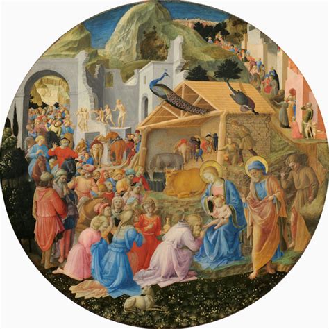 Fra Angelico and Fra Filippo Lippi The Adoration of the Magi , c. 1440/ ...